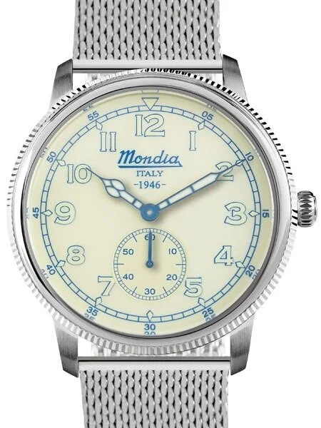 Mondia Quartz Watch with Coin-Edge Bezel #MI755SS-03BG-BM 42 mm kol saati