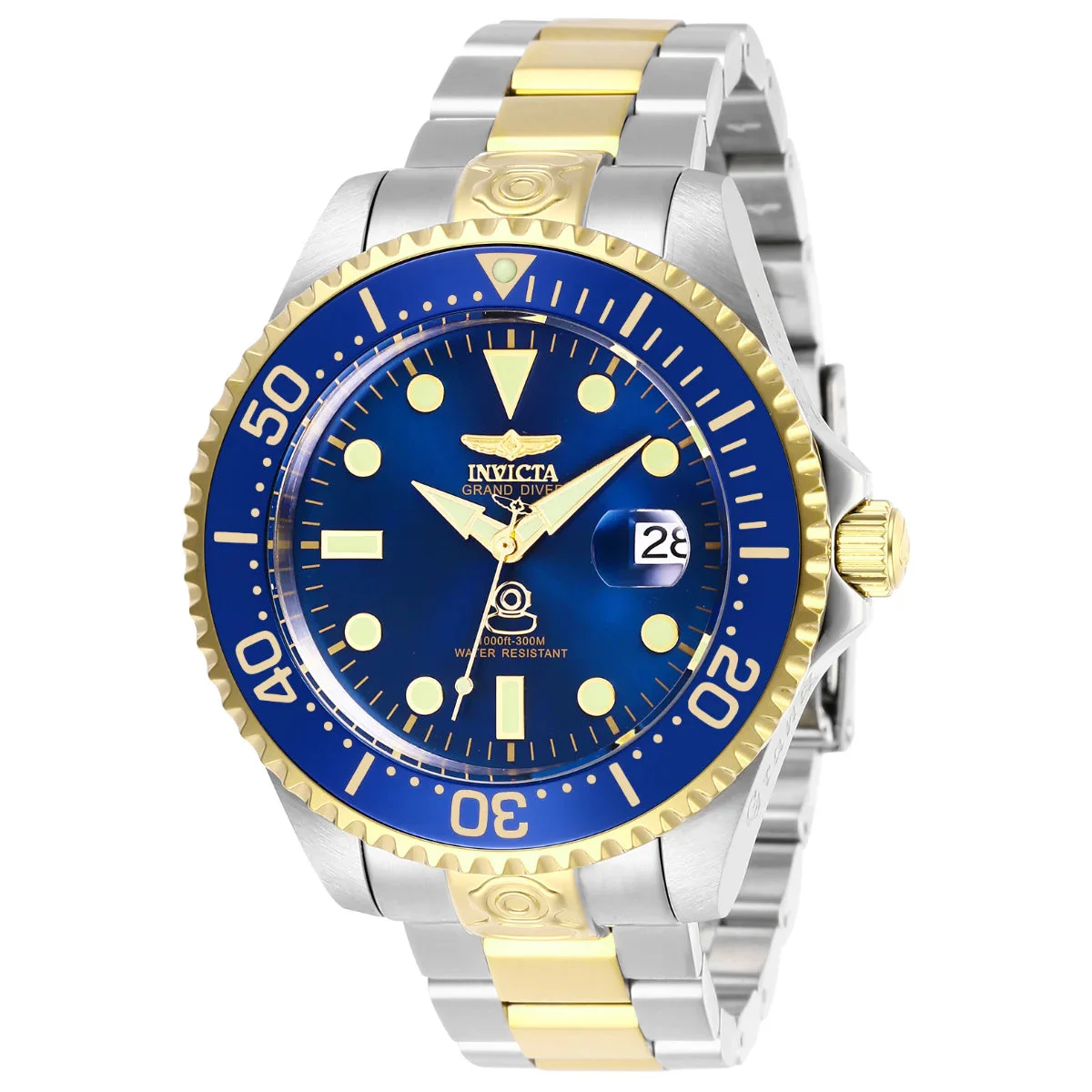 Invicta Grand Diver Navalia Automatic Watch - 47mm, Steel, Gold (27613) 47 mm kol saati