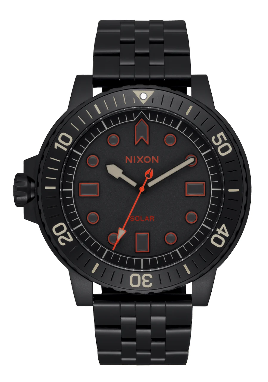Nixon US Stinger 44 - All Black / Lum A1402-1256-00 44 mm kol saati