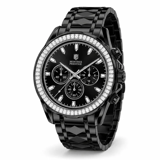 Montres Prestige Watch - 44.5mm, Black (MPW-0362) kol saati