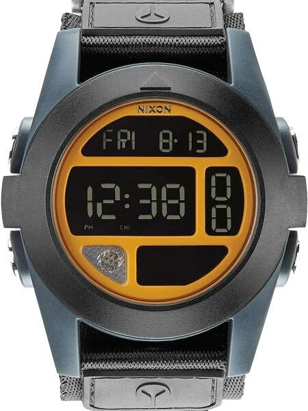 Nixon Baja 50mm Watch with Chronograph, Dual Time, Temperature, Alarm, and LED Flashlight #A489-1323 50 mm kol saati
