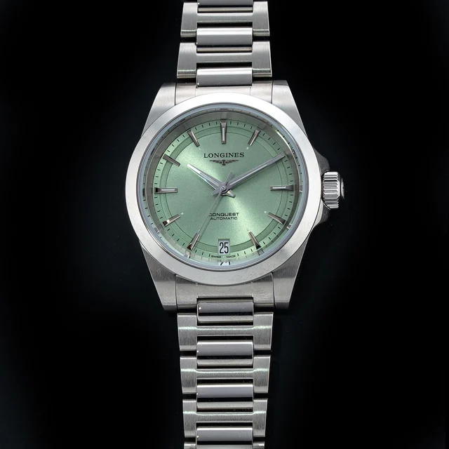 Longines Conquest Sunray Green On Bracelet 210009N34523 kol saati