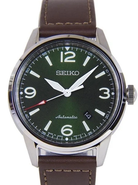 Seiko Presage Automatic Watch with 42mm Case and Green Dial #SRPB05J1 kol saati