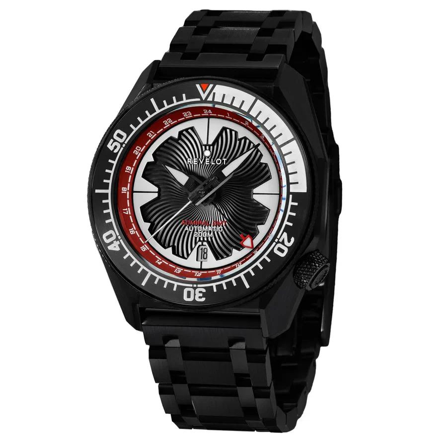 REVELOT Admiral GMT R10-4D10A4B1/S22-4B4BB4 42 mm kol saati