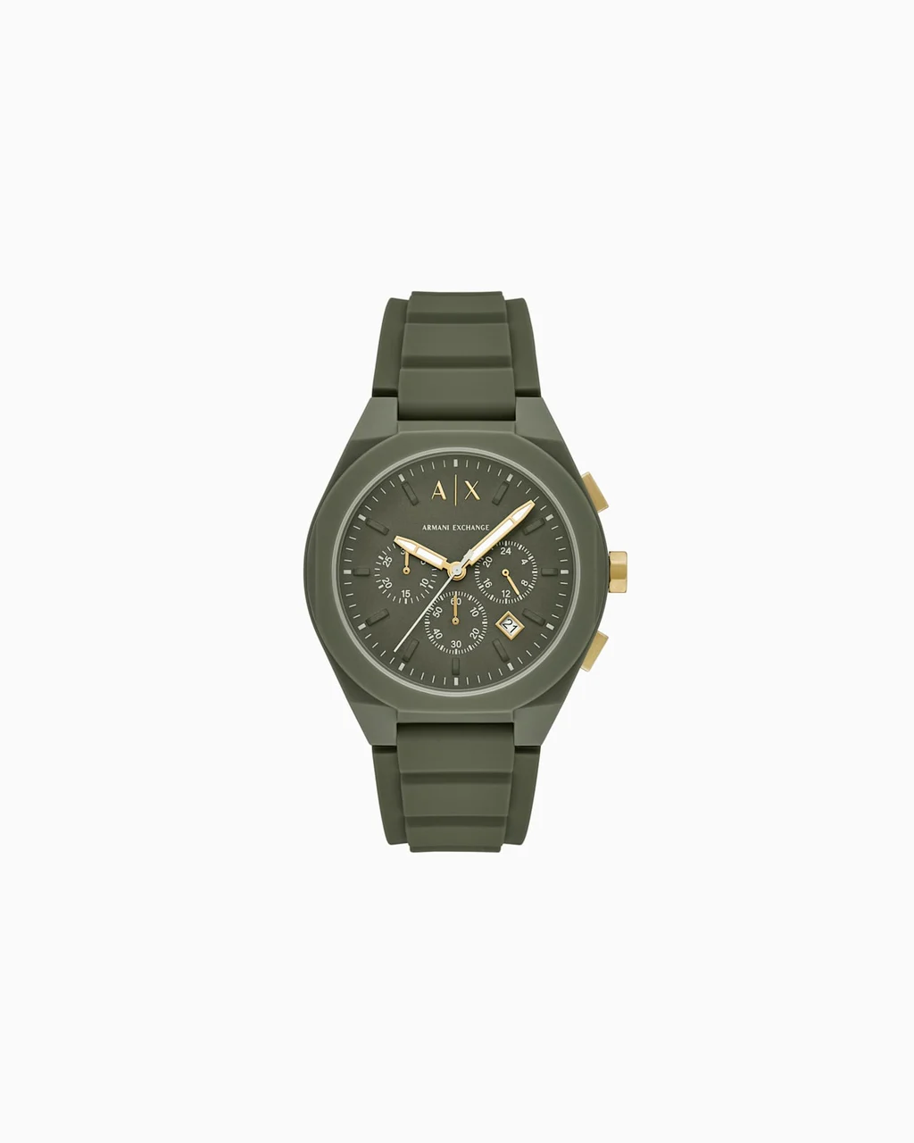 Armani Exchange Chronograph Green Silicone Watch AX4169 44 mm kol saati