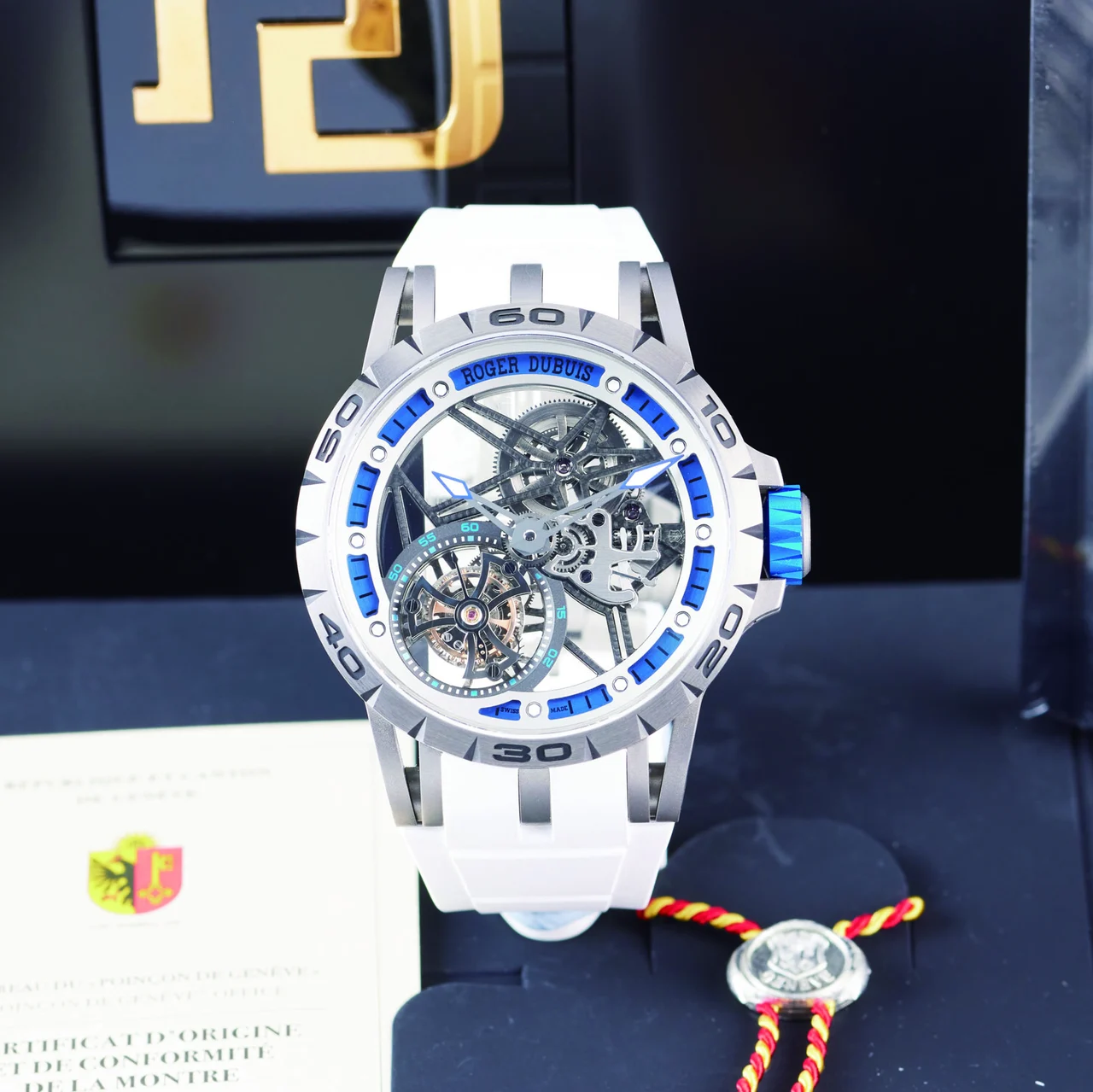 Roger Dubuis ROGER DUBUIS REF. DBEX0546, EXCALIBUR SPIDER, FLYING TOURBILLON,TITANIUM, LIMITED 57/88 kol saati