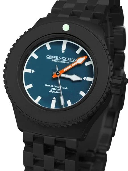 Obris Morgan Nevon Automatic Blue Dial PVD Watch with Robust Bracelet #NEVON-BPNO kol saat