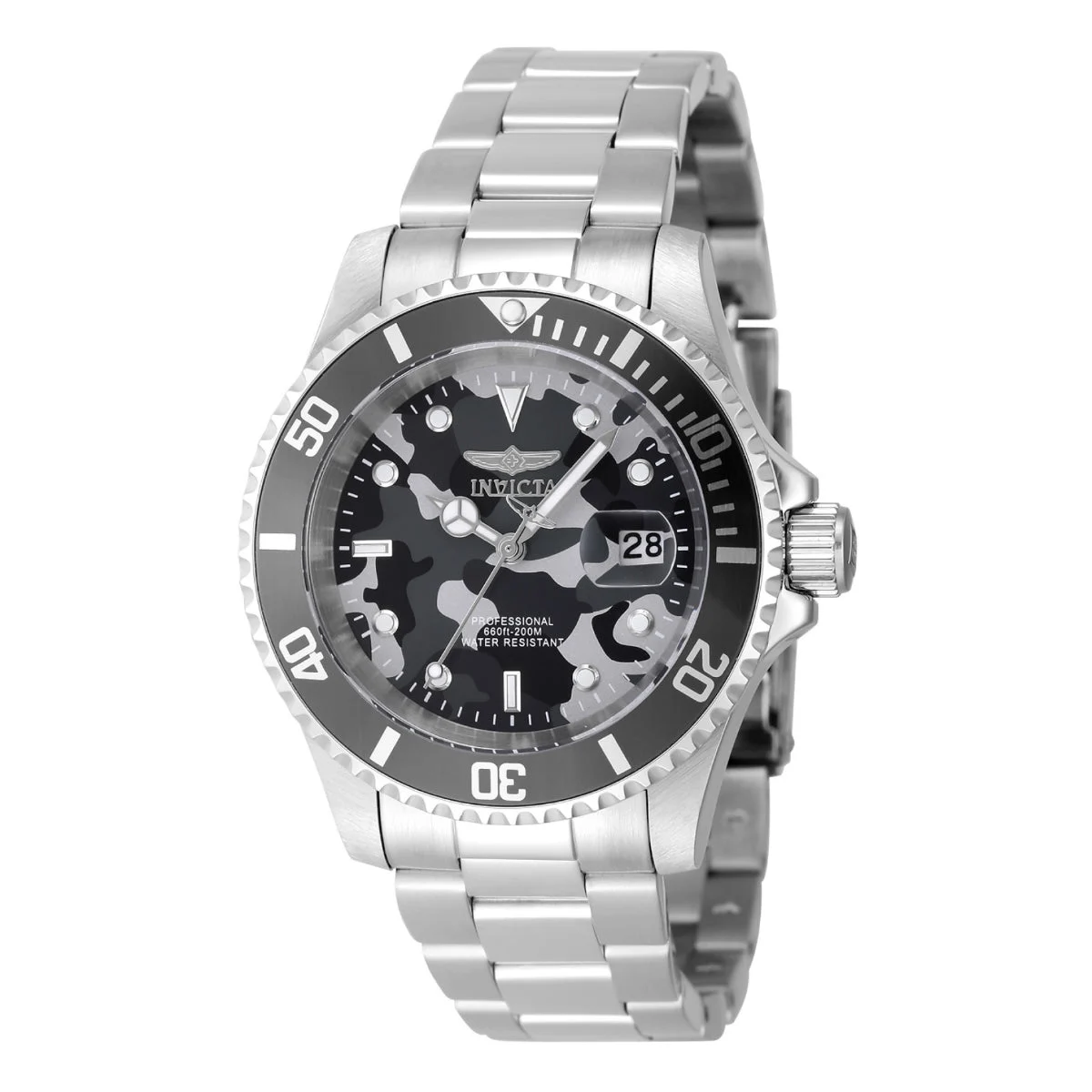 Invicta Open Box Pro Diver Camo Series Watch - 40mm. Steel (AIC-48566) 40 mm kol saati
