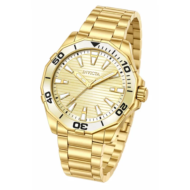 Invicta Diver Meridian Watch - 46mm. Gold (69241) kol saati