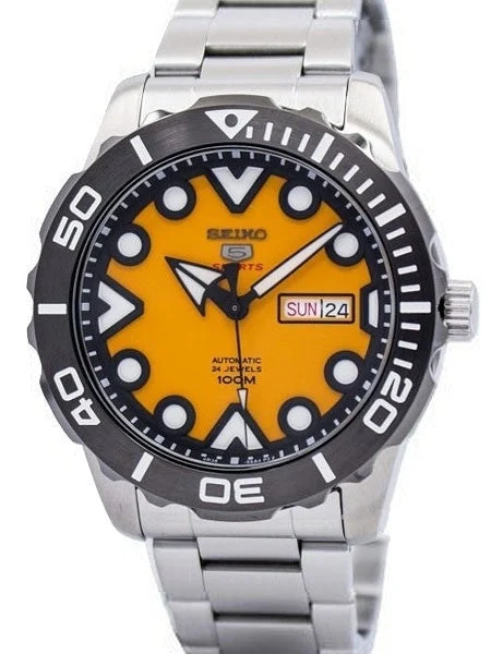 Seiko Sports Orange Dial Diver with new 24-Jewel Automatic Movement #SRPA05 kol saati