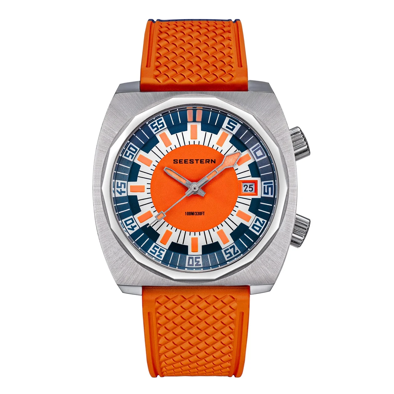 Sugess Seestern S471 Internal Rotating Bezel Orange Dial Automatic 38 mm kol saati