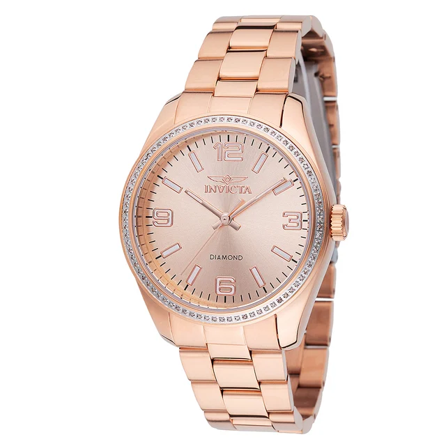Invicta Elite Diamond 0.28 Carat Diamond Watch - 36mm. Rose Gold (48742) kol saati