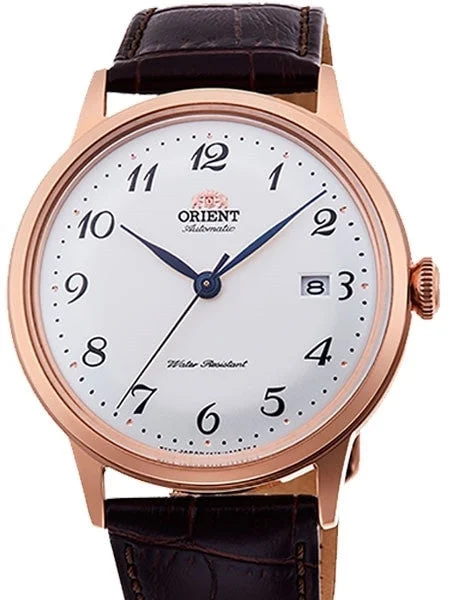 Orient Bambino 5th-Gen Automatic Dress Watch with White Dial, Arabic Numerals #RA-AC0001S1