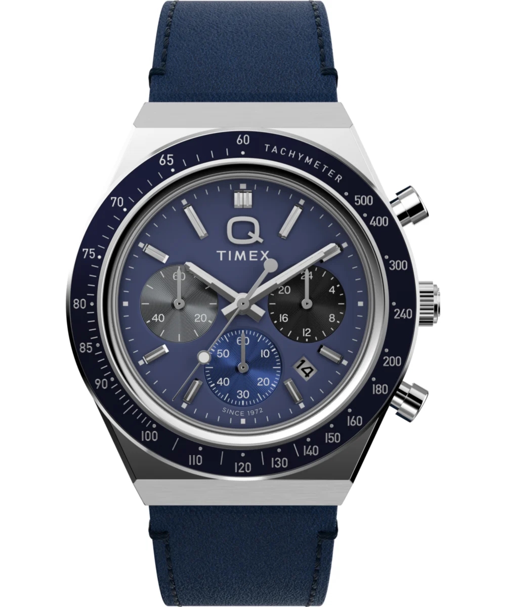 Timex Chronograph 40mm Leather Strap Watch TW2Y36100 40 mm kol saati