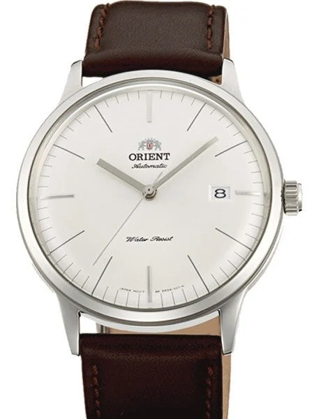 Orient Scratch and Dent - Bambino V3 Automatic Dress Watch with White Dial, Applied Silver Hour Markers #ER2400MW SND062 kol saati