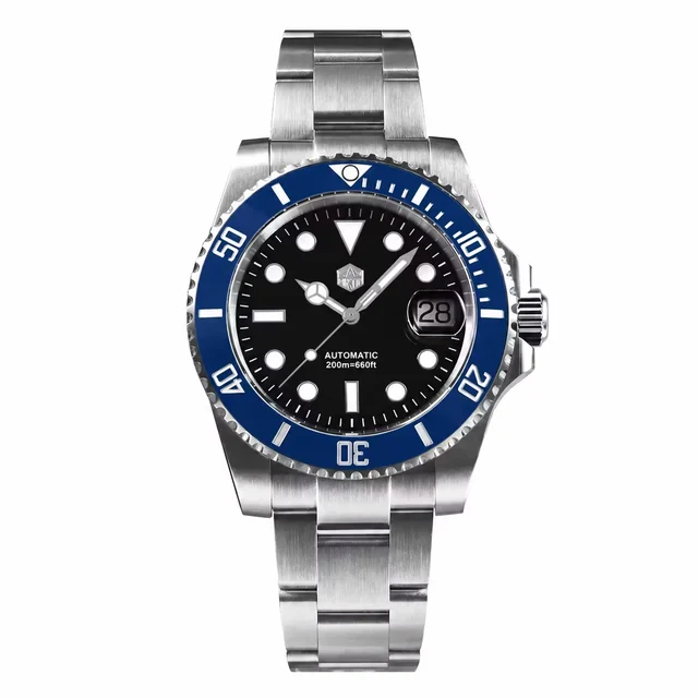 San Martin Upgraded ST2130 Sub Diver Men SN0017G-F 圣马丁SN017E-黑 2130-钢带 kol saati