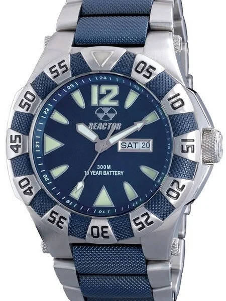 Reactor Gamma SS 300 Meter Dive Watch with SuperLuminova Illumination and Stainless Steel 