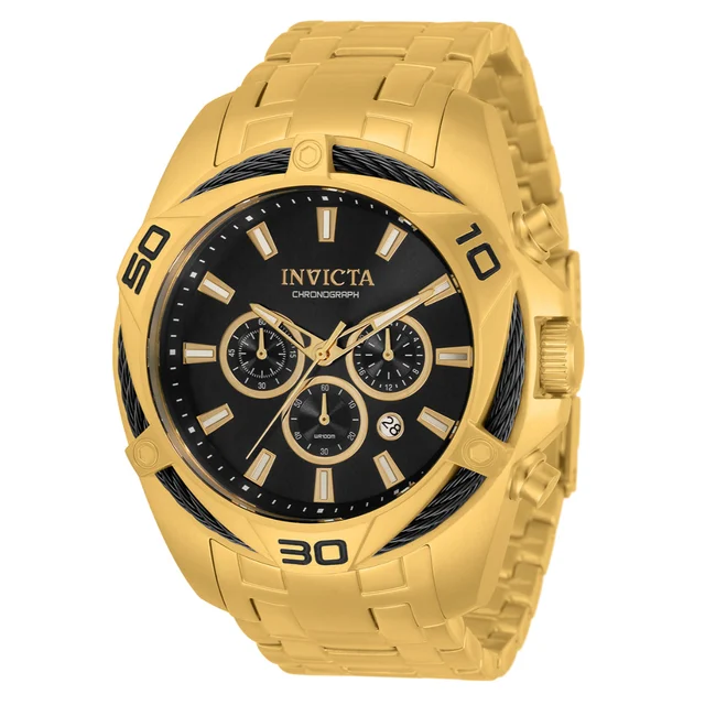 Invicta Bolt Tensora Watch - 50mm, Gold (34119) kol saati