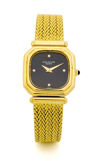 Patek Philippe PATEK PHILIPPE, REF. 4432, ONYX DIAMOND DIAL, YELLOW GOLD kol saati