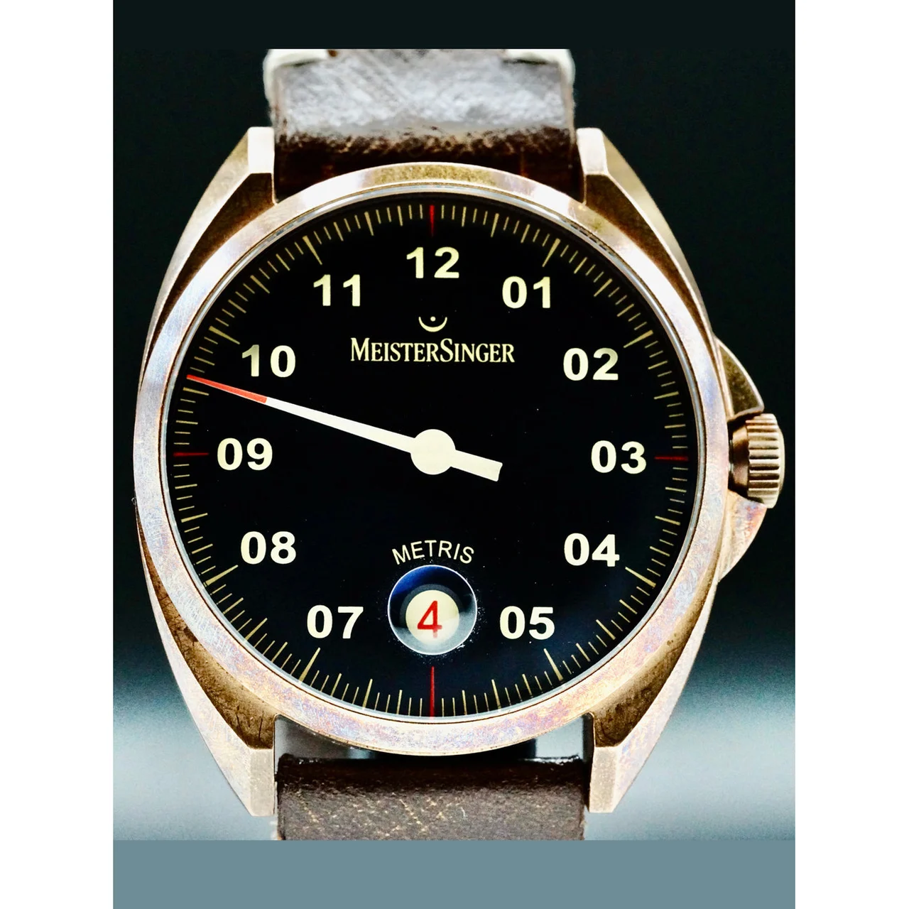 Meistersinger Metris Bronze 210000050494 38 mm kol saati