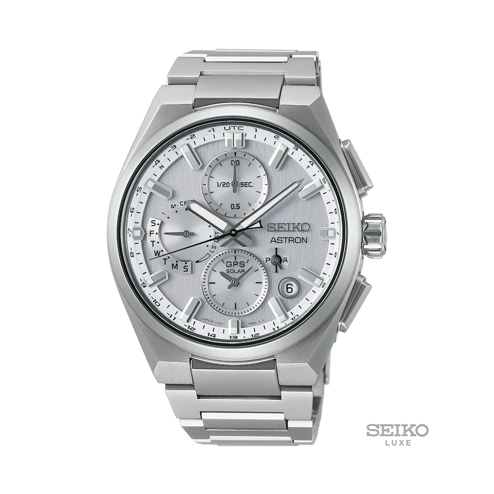 Seiko Astron 42mm - Silver on Bracelet SSH159 42 mm kol saati