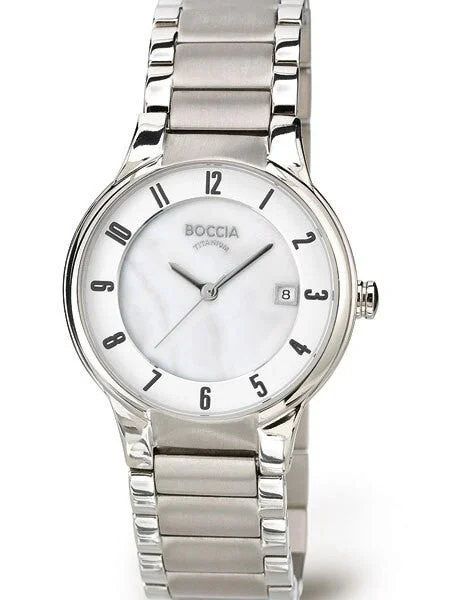 Boccia Scratch and Dent - Quartz Watch with Titanium Case and Bracelet, Sapphire Crystal #