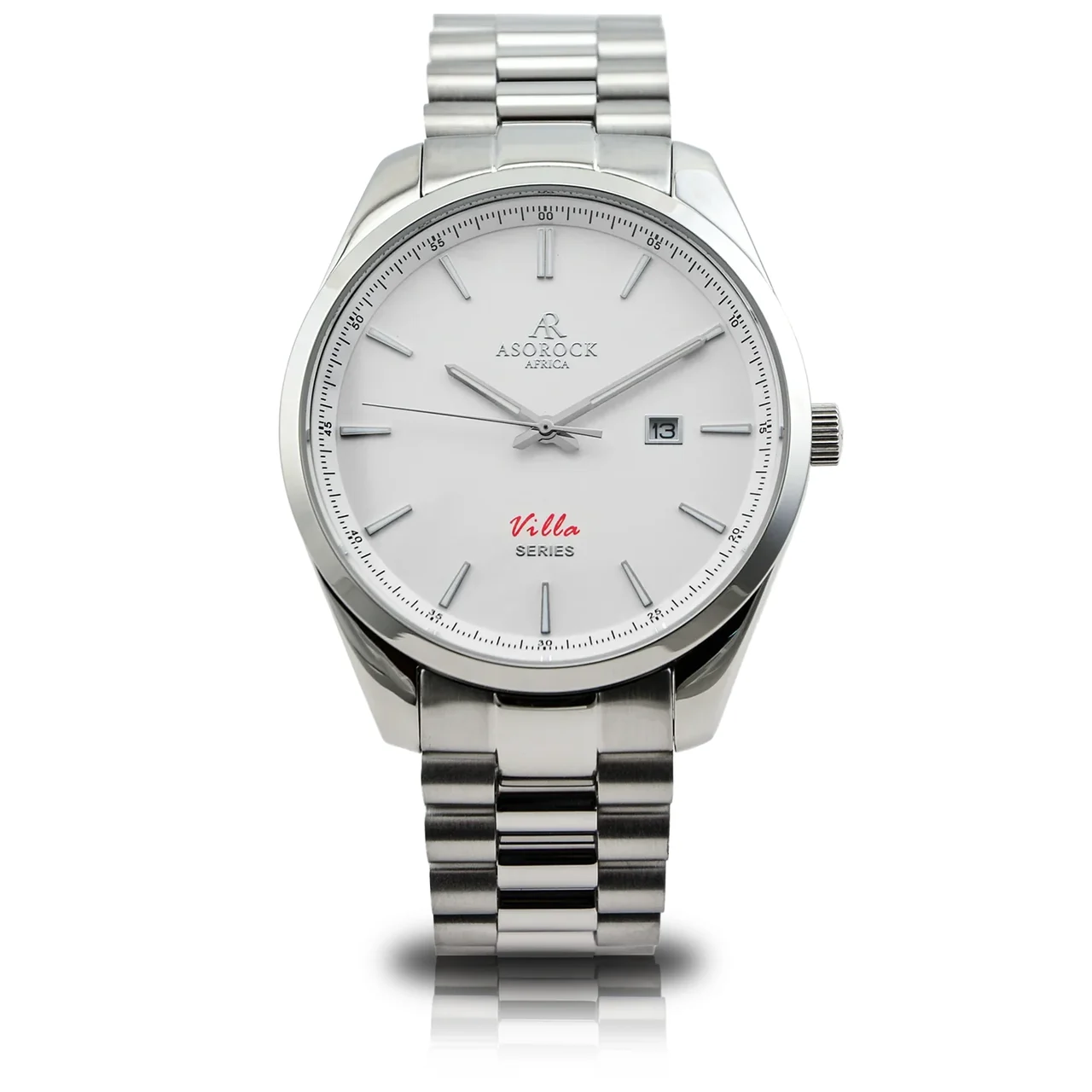 ASOROCK WATCHES Silver/white villa 42 mm kol saati