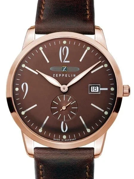 Graf Zeppelin Flatline Dress Watch that is Just 7mm Thin! #7336-5 kol saati