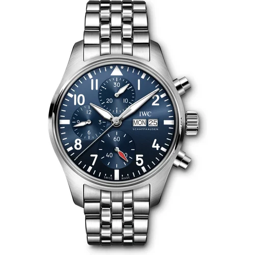 IWC Pilot’s Watch Chronograph 41 IW388102 Blue Dial 41 mm kol saati