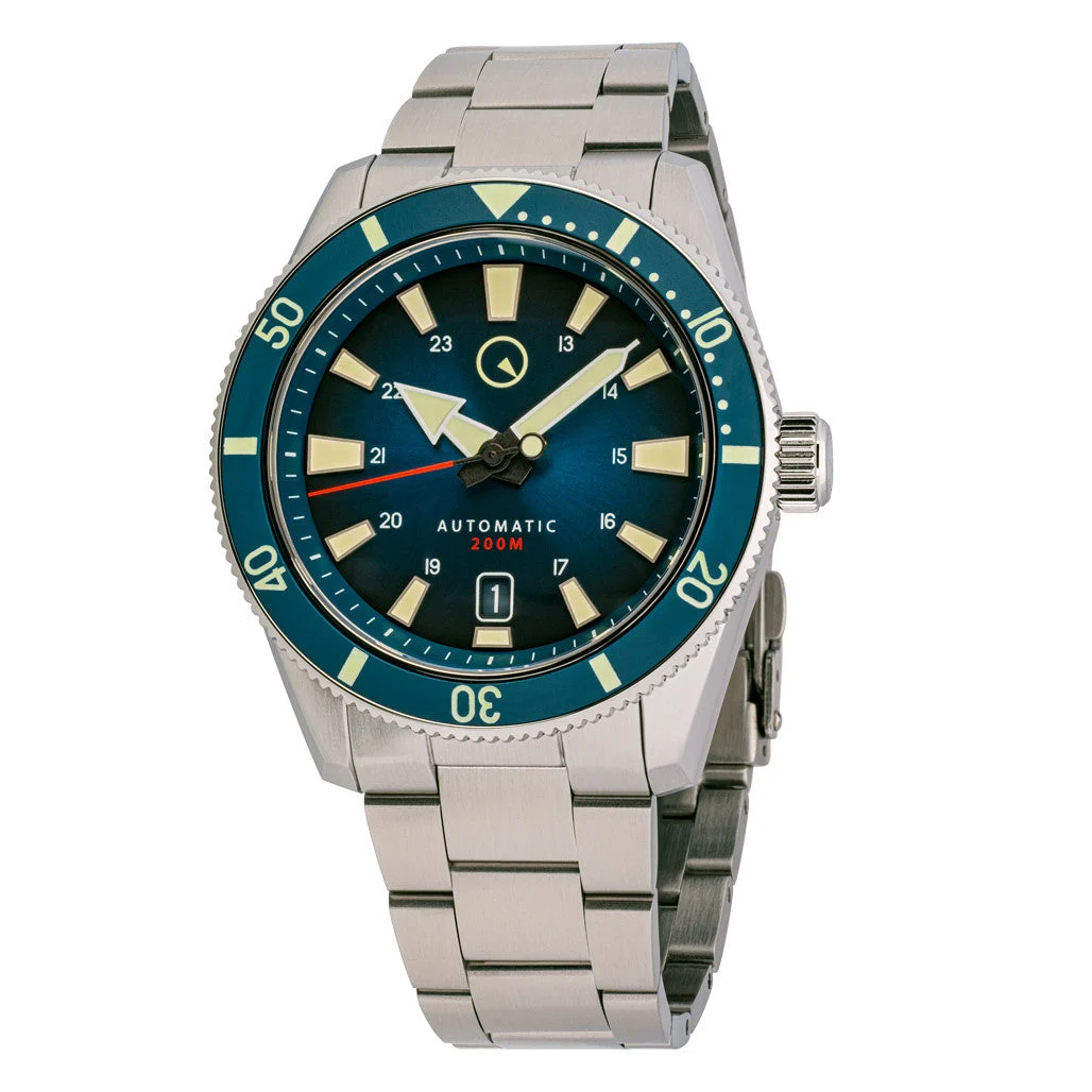 Islander Southold 42mm Automatic Dive Watch with Blue Ombre Dial #ISL-115 42 mm kol saati
