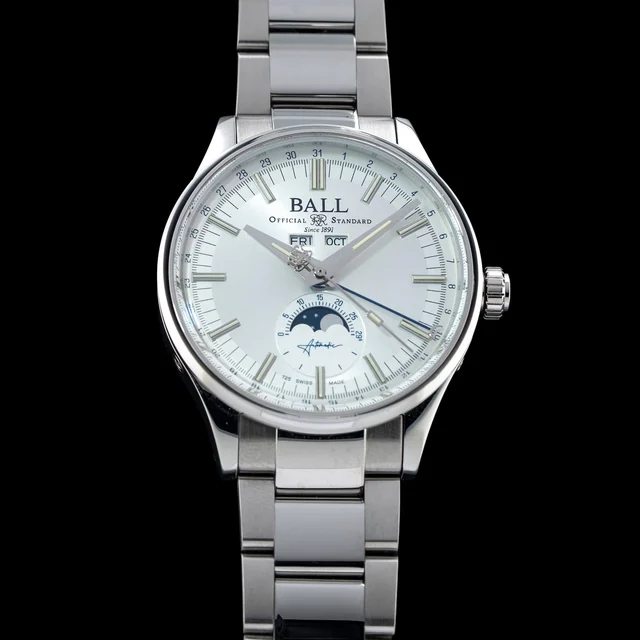 Ball Engineer II Moon Calendar Silver Dial NM3016C-S1J-SL 210009N38928 kol saati