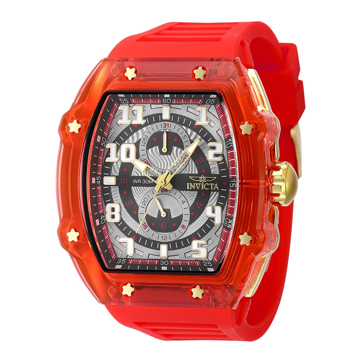 Invicta Racing Cyclone Watch - 48.5mm. Red (48713) 48.5 mm kol saati