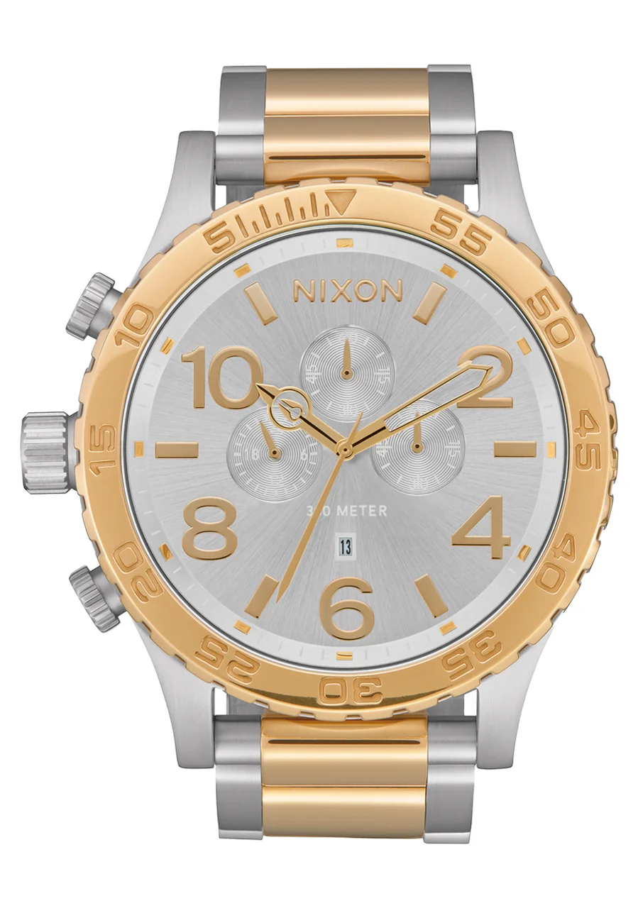 Nixon US Chrono - Silver / Gold A1389-1921-00 51 mm kol saati