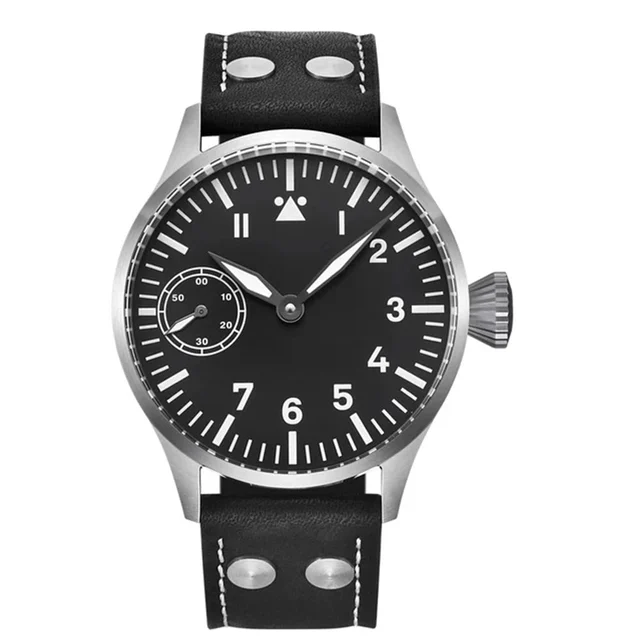 Tandorio Watch Seagull ST3600 Manual Winding Sub Second Sapphire Luminous Chronograph 14:3