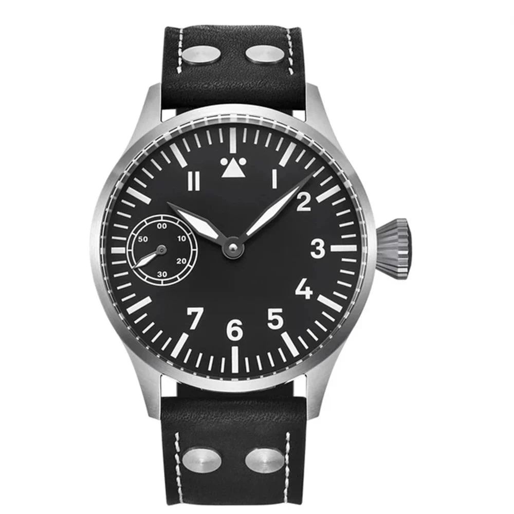 Tandorio Watches Watch Seagull ST3600 Manual Winding Sub Second Sapphire Luminous Chronograph 14:350853 44 mm kol saati