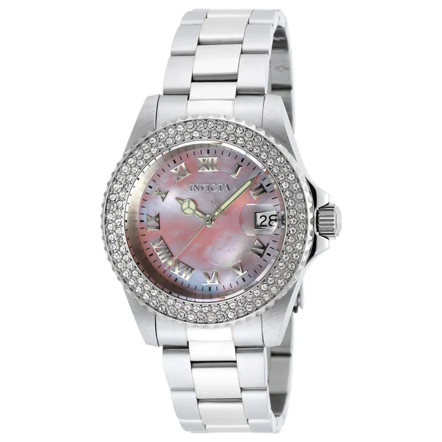 Invicta Angel Swiss Ronda 515 Caliber Watch w/ Mother of Pearl Dial - 40mm, Steel (19874) 