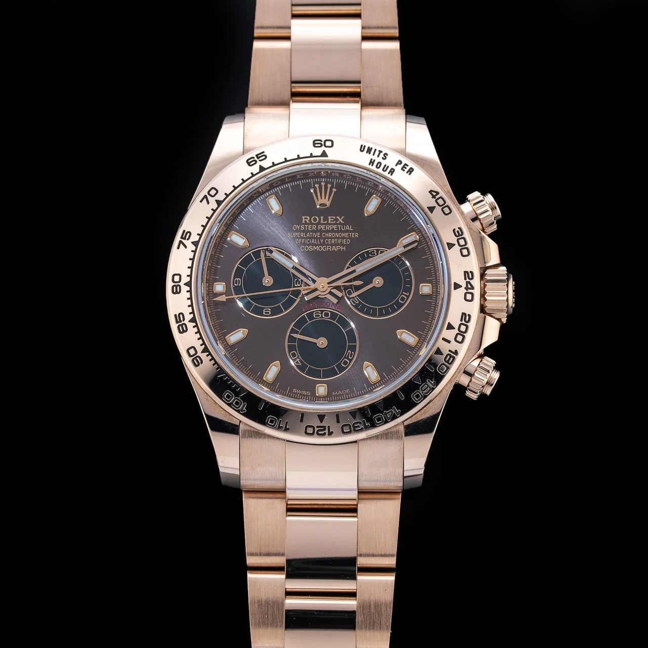 Rolex Daytona Rose Gold Chocolate Dial 116505-0013 210009N35319 40 mm kol saati