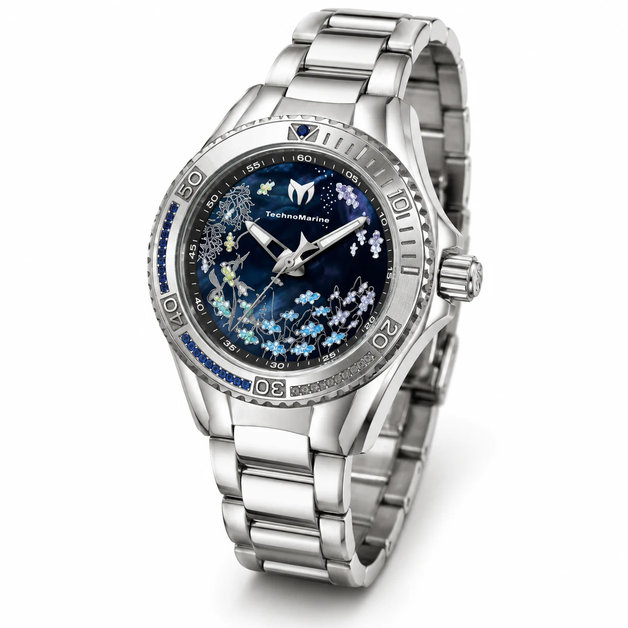 Technomarine Cruise Dream Watch w/ Mother of Pearl Dial - 40mm. Steel (TM-125036) 40 mm kol saati
