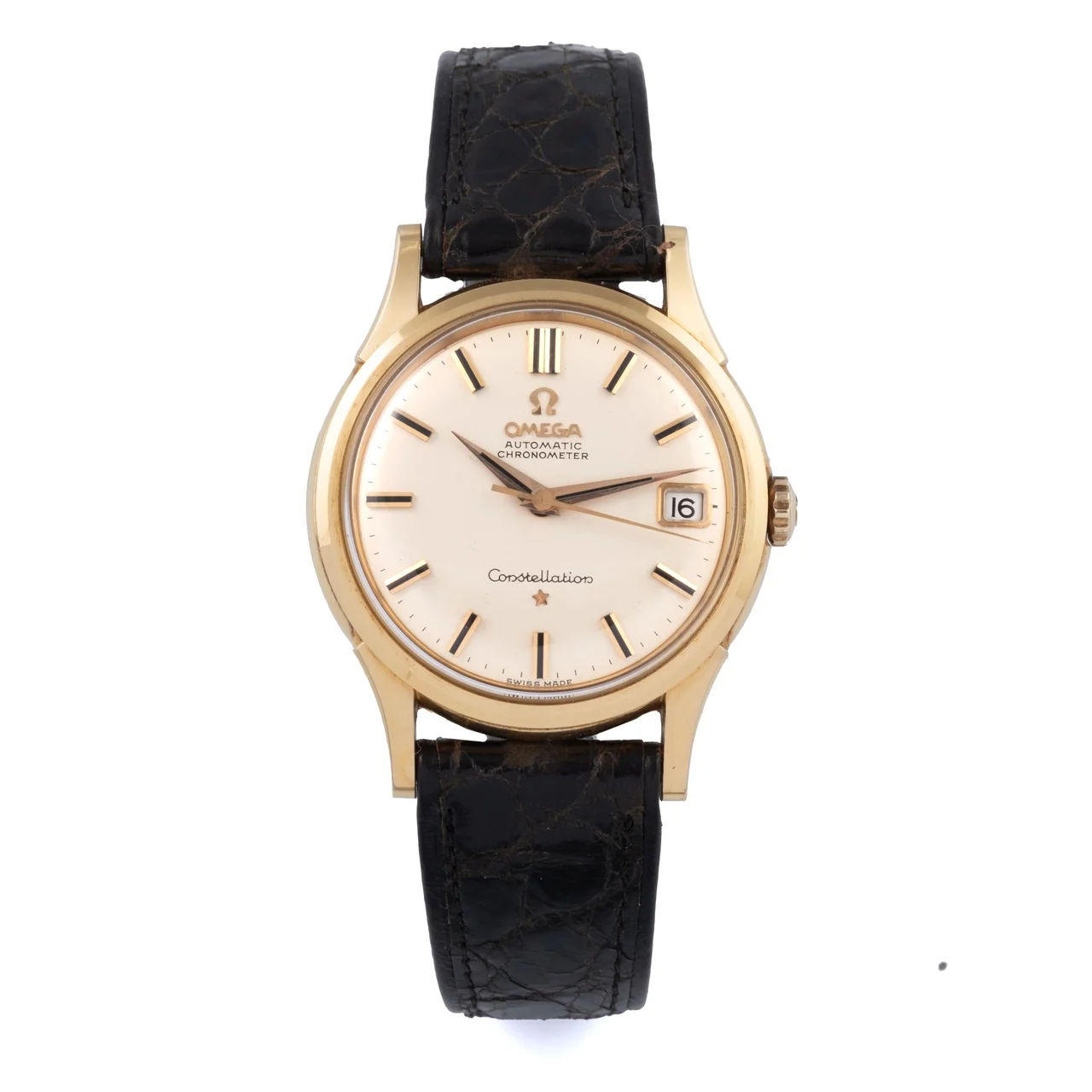 OMEGA OMEGA, REF. 14393/4 SC, CHRONOMETER CONSTELLATION "PIE PAN", WHITE GOLD kol saati