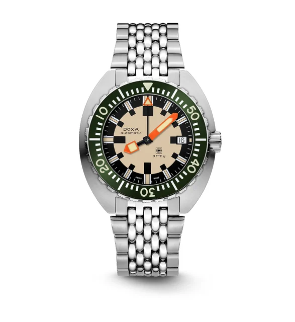 Doxa Army, stainless steel bezel 785.10.031G.10 kol saati