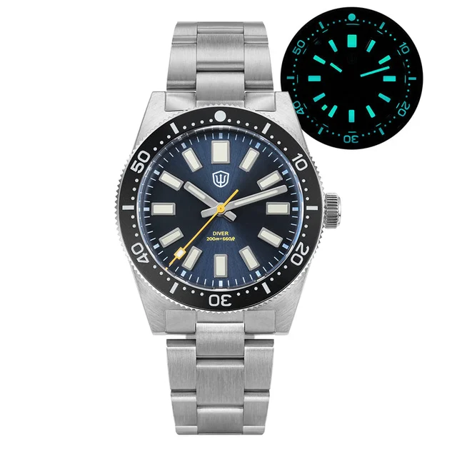 Watchdives Watchdives Watchdives-WD1965元祖- 太阳纹灰 - 三株钢带 kol saati