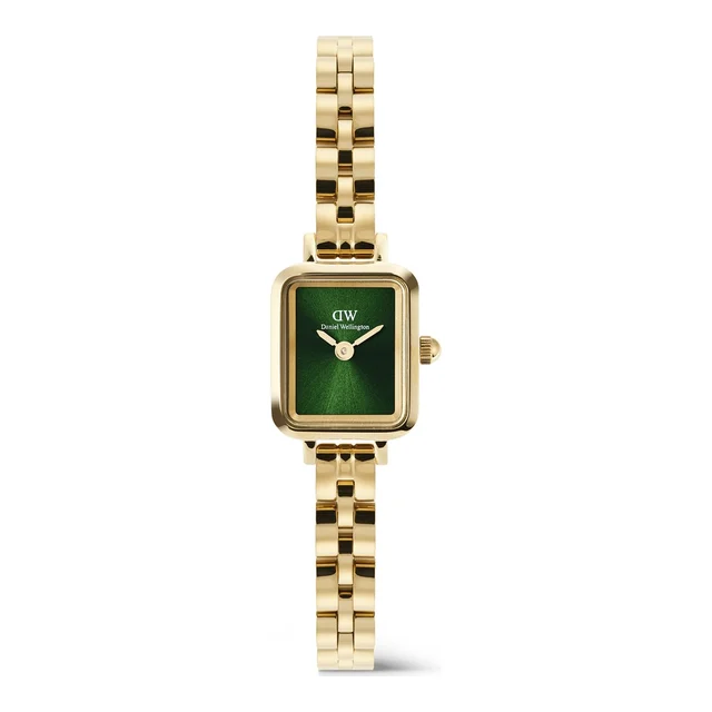 DANIEL WELLINGTON Quadro Mini 15.4x18.2 Arch 3-Link Emerald Sunray G DW00600852 kol saati