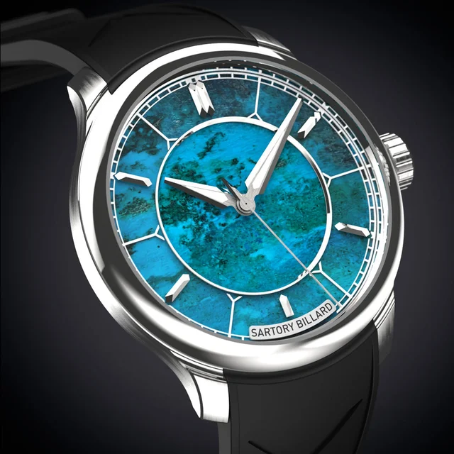 Sartory Billard Full Chrysocolla Stone Dial SB04-E-FULL-CHRYSOCHOLLA kol saati