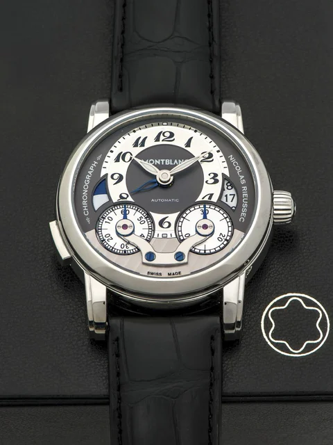 Montblanc Nicolas Rieussec MONTBLANC NICOLAS RIEUSSEC REF. 7138 CHRONOGRAPH STEEL A very f