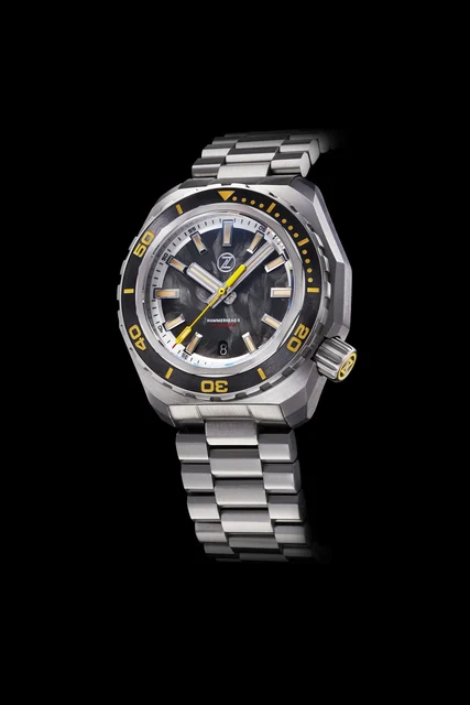 Zelos Hammerhead 2 1000m Steel 'Forged Carbon' ETA2892 kol saati