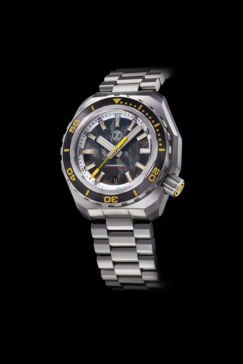Zelos Hammerhead 2 1000m Steel 'Forged Carbon' Seiko NH35 44 mm kol saati