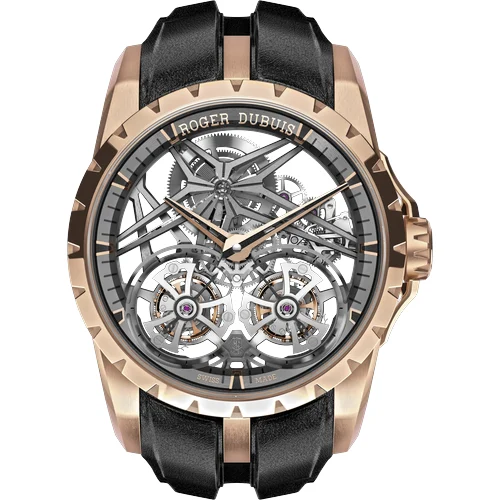 Roger Dubuis Excalibur Double Tourbillon Pink Gold RDDBEX0818 kol saati