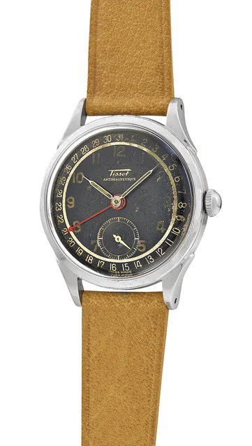 Tissot TISSOT REF. 6605-6, POINTER DATE, BLACK GILT DIAL, STAINLESS STEEL kol saati