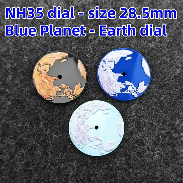 Tandorio Blue Planet Watch Dial NH35 movment Size 28.5mm golden earth 5694779727144 kol sa
