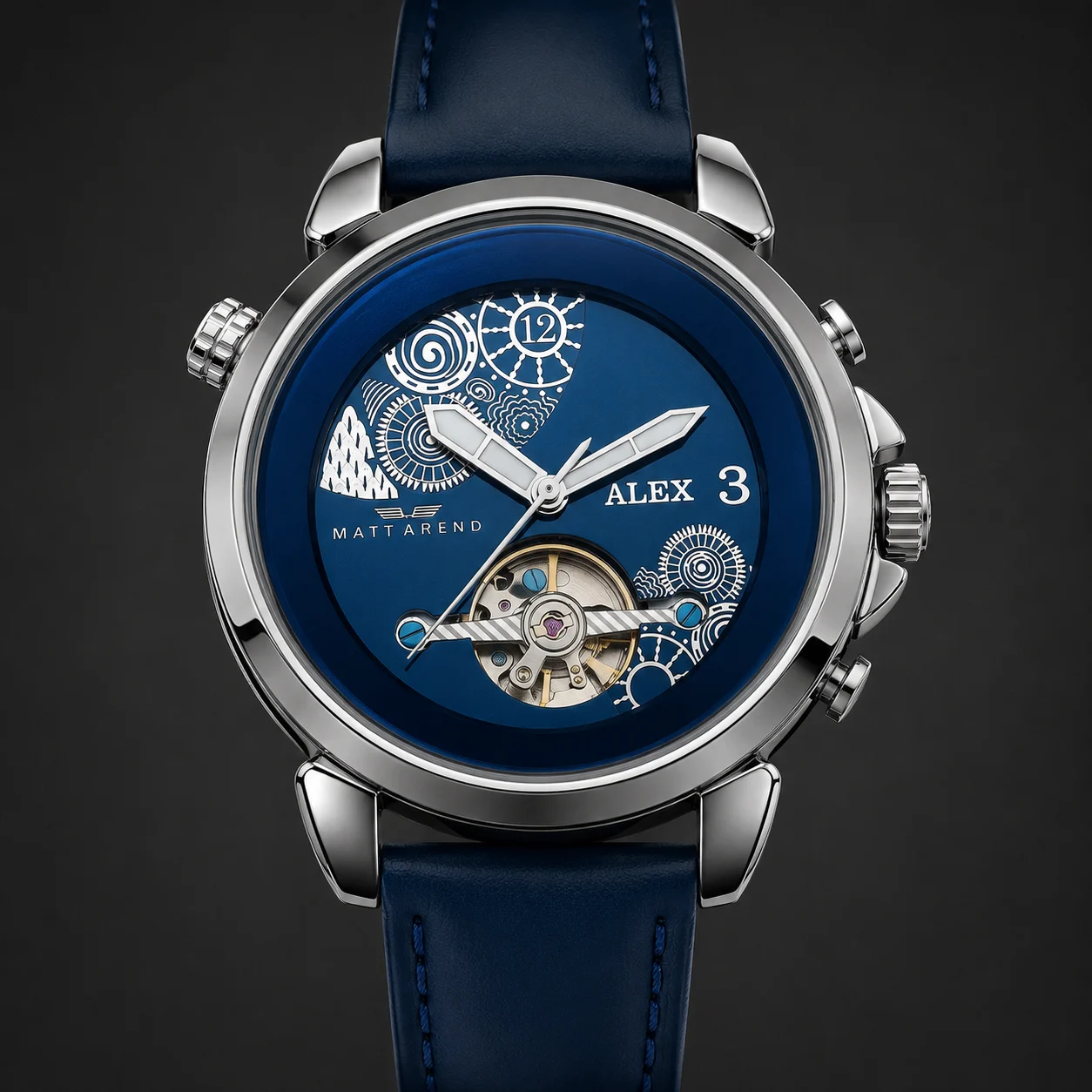 Matt Arend Afri Blue 840 AFRI BLUE 42 mm kol saati
